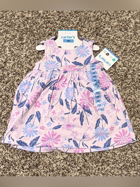 Carter's Other - Carter's Light Pink Floral Sundress with Blue & Purple Accents NWT